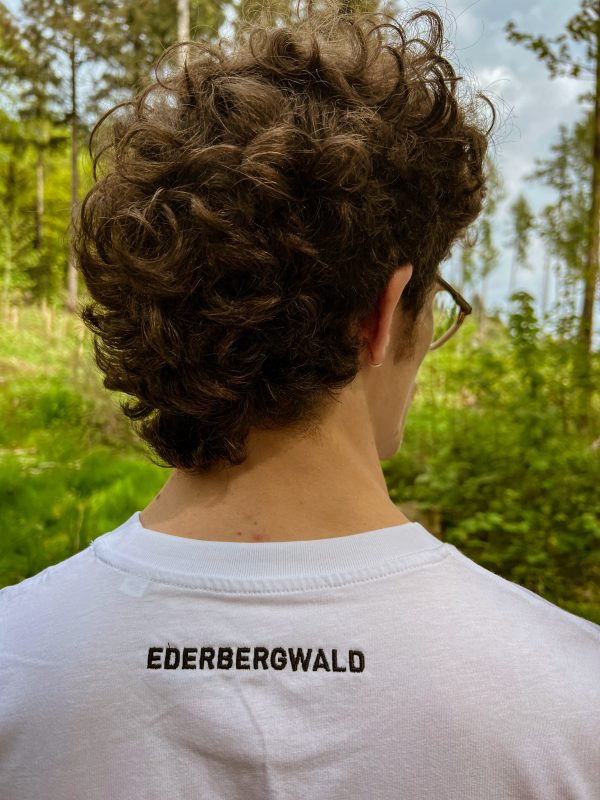 tree-shirt minimal weiß, nachhaltige Mode, Ederbergwald,